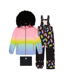 Deux Par Deux Deux par Deux Girls' Play Gradient Jacket & Gummy Bear Pants Two Piece Snowsuit