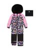 Deux Par Deux Deux par Deux Girls' Play Heart Faux Fur Hood & Expandable Sleeve One Piece Snowsuit - 1