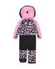 Deux Par Deux Deux par Deux Girls' Play Heart Faux Fur Hood & Expandable Sleeve One Piece Snowsuit - 2