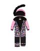 Deux Par Deux Deux par Deux Girls' Play Heart Faux Fur Hood & Expandable Sleeve One Piece Snowsuit - 3