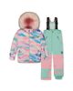 Deux Par Deux Deux par Deux Girls' Play Line Print Faux Fur Hood Jacket & Pants Two Piece Snowsuit - 1