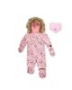 Deux Par Deux Deux par Deux Girls' Play Mini Flower Faux Fur Hood Car Seat One Piece Snowsuit - 1