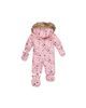 Deux Par Deux Deux par Deux Girls' Play Mini Flower Faux Fur Hood Car Seat One Piece Snowsuit - 2