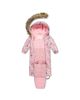 Deux Par Deux Deux par Deux Girls' Play Mini Flower Faux Fur Hood Car Seat One Piece Snowsuit - 3