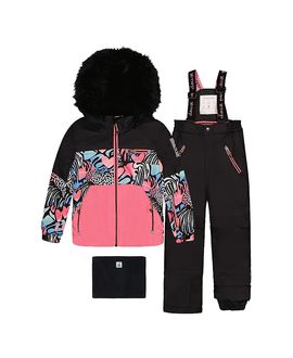 Deux Par Deux Deux par Deux Girls' Play Zebra Jacket & Reinforced Pants Two Piece Snowsuit
