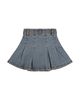 Deux Par Deux Deux par Deux Girls' Pleated Denim Elastic Waistband Star Applique Skirt - 2