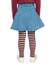 Deux Par Deux Deux par Deux Girls' Pleated Denim Elastic Waistband Star Applique Skirt - 6