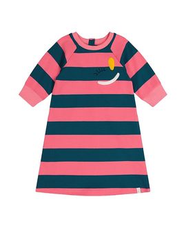 Deux Par Deux Deux par Deux Girls' Relaxed Knit Engineer Stripe Dress