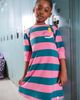 Deux Par Deux Deux par Deux Girls' Relaxed Knit Engineer Stripe Dress - 4