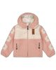 Deux Par Deux Deux par Deux Girls' Reversible Mid-Season Fleece Flower Sleeve Hooded Jacket - 2