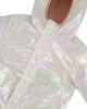 Deux Par Deux Deux par Deux Girls' Reversible Mid-Season Fleece Flower Sleeve Hooded Jacket - 6