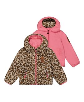 Deux Par Deux Deux par Deux Girls' Reversible Mid-Season Fleece Hooded Jacket