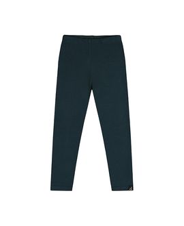 Deux Par Deux Deux par Deux Girls' Ribbed Elastic Waist Logo Patch Leggings
