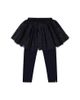 Deux Par Deux Deux par Deux Girls' Ribbed Elastic Waist Tulle Skirt Leggings - 1