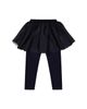 Deux Par Deux Deux par Deux Girls' Ribbed Elastic Waist Tulle Skirt Leggings - 6