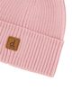 Deux Par Deux Deux par Deux Girls' Ribbed Knit Folded Cuff Logo Patch Hat - 3