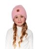 Deux Par Deux Deux par Deux Girls' Ribbed Knit Folded Cuff Logo Patch Hat - 4