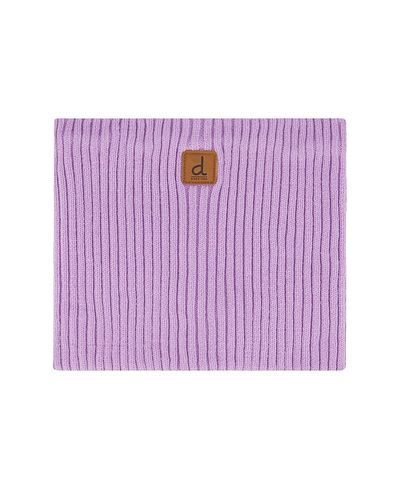 Deux Par Deux Deux par Deux Girls' Ribbed Knit Tube Style Logo Patch Neckwarmer