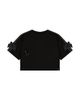 Deux Par Deux Deux par Deux Girls' Short Sleeve Milano Bow Shoulder Heart Balloon Top - 1