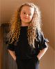 Deux Par Deux Deux par Deux Girls' Short Sleeve Milano Bow Shoulder Heart Balloon Top - 3