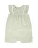 Deux Par Deux Deux par Deux Girls' Sleeveless Flutter Ruffles Gingham Romper - 1
