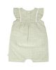 Deux Par Deux Deux par Deux Girls' Sleeveless Flutter Ruffles Gingham Romper - 2