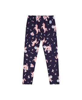 Deux Par Deux Deux par Deux Girls' Soft Elastic Waistband Unicorn Leggings