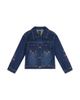 Deux Par Deux Deux par Deux Girls' Soft Poetry Stretch Fabric Flower Embroidery Denim Jacket - 1