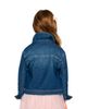 Deux Par Deux Deux par Deux Girls' Soft Poetry Stretch Fabric Flower Embroidery Denim Jacket - 4