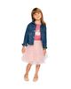 Deux Par Deux Deux par Deux Girls' Soft Poetry Stretch Fabric Flower Embroidery Denim Jacket - 6