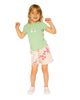 Deux Par Deux Deux par Deux Girls' Straight Cut French Terry Flowers Shorts - 2