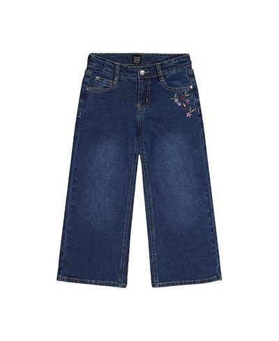 Deux Par Deux Deux par Deux Girls' Stretch Denim Embroidered Flower Jeans