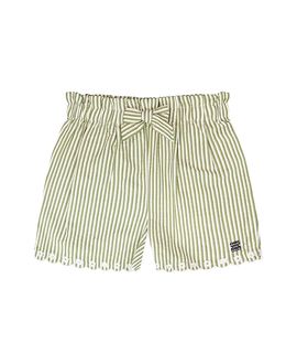 Deux Par Deux Deux par Deux Girls' Stripes with Embroidery Flared Shorts