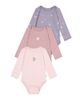 Deux Par Deux Deux par Deux Girls' Three Pack Organic Cotton Onesie Hedgehog Print - 1