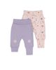 Deux Par Deux Deux par Deux Girls' Two Pack Organic Cotton Evolutive Pants Printed Flowers - 1