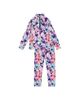 Deux Par Deux Deux par Deux Girls' Two Piece Floral Brushed Half-Zip Top & Pants Thermal Underwear - 1