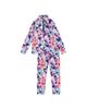 Deux Par Deux Deux par Deux Girls' Two Piece Floral Brushed Half-Zip Top & Pants Thermal Underwear - 2