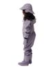 Deux Par Deux Deux par Deux Girls' Waterproof Hooded Reflective Rain One Piece - 3