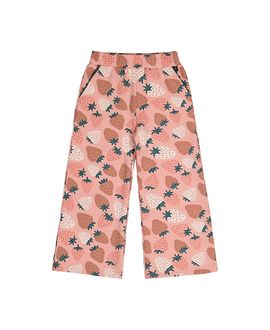 Deux Par Deux Deux par Deux Girls' Wide Leg Sweatpants Strawberry Print