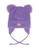 Deux Par Deux Deux par Deux Girls' Winter Cat Ears Fleece-Lined Chin Tie Knit Hat - 1