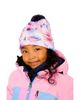 Deux Par Deux Deux par Deux Girls' Winter Floral Fleece-Lined Pompom Knit Hat - 5