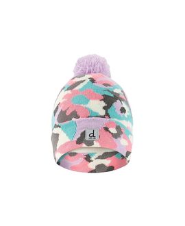 Deux Par Deux Deux par Deux Girls' Winter Jacquard Lined Pompom Knit Hat