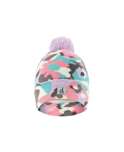 Deux Par Deux Deux par Deux Girls' Winter Jacquard Lined Pompom Knit Hat