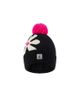 Deux Par Deux Deux par Deux Girls' Winter Oversized Flower Fleece-Lined Pompom Knit Hat - 1