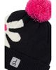 Deux Par Deux Deux par Deux Girls' Winter Oversized Flower Fleece-Lined Pompom Knit Hat - 3