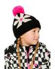 Deux Par Deux Deux par Deux Girls' Winter Oversized Flower Fleece-Lined Pompom Knit Hat - 4