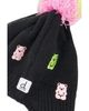 Deux Par Deux Deux par Deux Girls' Winter Peruvian Gummy Bear Fleece-Lined Pompom Knit Hat - 5