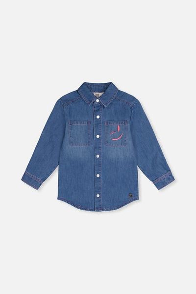 Deux par Deux Deux par Deux Ivy Classic Relaxed Timeless Denim Shirt