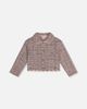 Deux par Deux Deux par Deux Jacquard Knit Scalloped Collar Button Front Short Jacket - 1