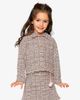 Deux par Deux Deux par Deux Jacquard Knit Scalloped Collar Button Front Short Jacket - 2
